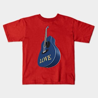 Blue Guitar – Music be the food of love Kids T-Shirt